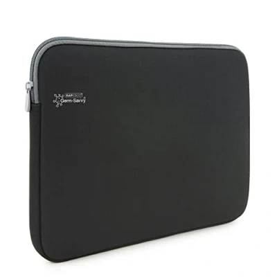 Image de Rapesco 1692 Housse pour Ordinateur Portable avec Protection Antibactérienne, 13,3 Pouces, Noir