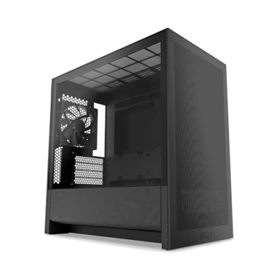 Afbeelding van NZXT H3 Flow Micro ATX Gaming PC behuizing Geoptimaliseerde luchtstroom Inclusief 1 x 120 mm ventilator GPU standaardformaat Rad. 280 voor, 240 boven Back Connect moederbord Zwart