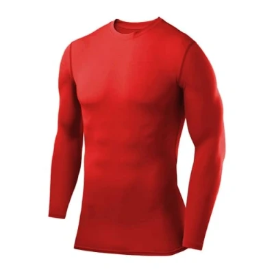 Afbeelding van Compressietop met Lange Mouwen Ronde Hals voor Heren Rood