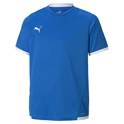 Afbeelding van puma TEAM LIGA Youth Football Tshirt print Electric blue lemonadepuma white voor kinderen, Maat: 140, lemonade