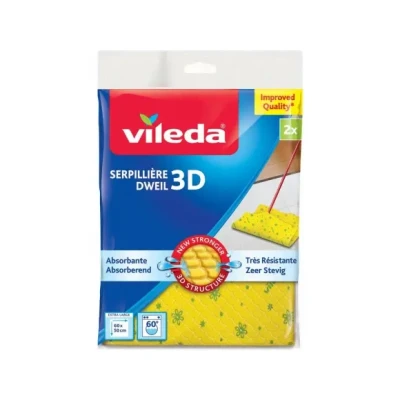 Afbeelding van Vileda Vloerstof, geel, microvezel, 2 stuks