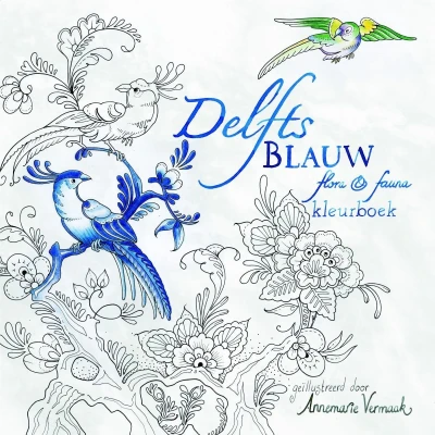 Afbeelding van Delfts Blauw flora &amp; fauna kleurboek