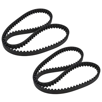 Afbeelding van ECSiNG Set van 2 aandrijfriemen voor grasmaaiers HTD856 8M 12 compatibel met Stiga 105 Combi Deck 9585 0165 01 107 tanden 8 mm tandsteek breedte 856 omtrek in