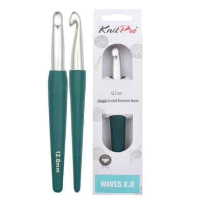 Afbeelding van KnitPro Waves 2.0 Emerald haaknaald 12,0mm