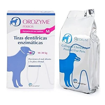 Afbeelding van 141g Strips Grote honden Orozyme Hondensnacks