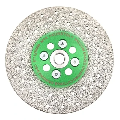 Afbeelding van KURSTOL Diamantslijpmes diamantslijpschijf 125 mm x M14, granieten slijpschijf voor het vormen van de afschuining porselein, tegels, keramiek, graniet, beton