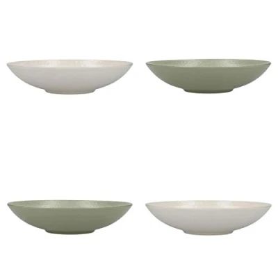 Afbeelding van Pastakom, Set van 4 Stuks, 22 x 5 cm, Groen en Wit KitchenCraft