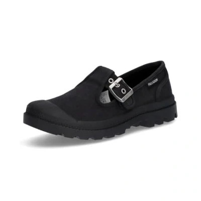 Afbeelding van Palladium Pampa Mjane Ballerina&#039;s met enkelbandjes, Dames, Maat: 36, Black Textiel