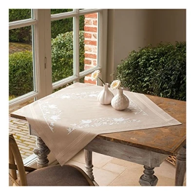 Afbeelding van Tafelkleed kit Witte vogels Vervaco PN 0013116