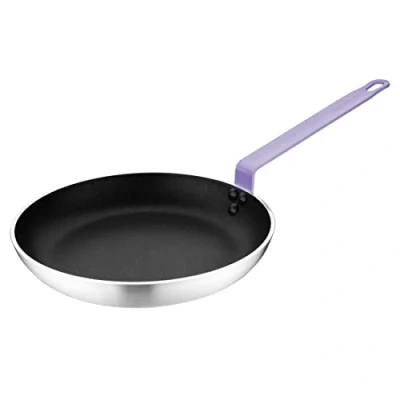 Afbeelding van Hygiplas Teflon Platinum Plus anti aanbak koekenpan 240mm groen paars
