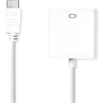 Afbeelding van Nedis Ccgb34900Wt02 Hdmi Vga Kabel Connector Female 0,2 M Wit