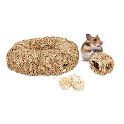 Afbeelding van Relaxdays Knaagdier speelgoed set van 5 kooiaccessoire speeltje toebehoren hamster