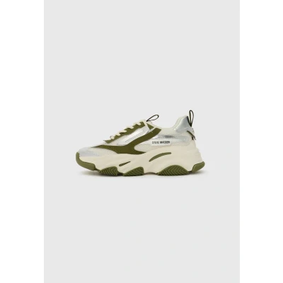 Afbeelding van Steve Madden Possession Sneakers laag olive/silvercoloured, Dames, Maat: 40, Olive/silver/coloured Schoenen