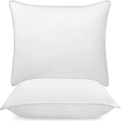 Afbeelding van Utopia Bedding Premie Kussen, Beddenkussens, zachte stof met Holle Vezelvulling (2, 80 x cm (2 stuks) Wit)