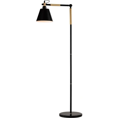 Afbeelding van QUVIO Vloerlamp ronde lampenkap zwart QUV5038L BLACK