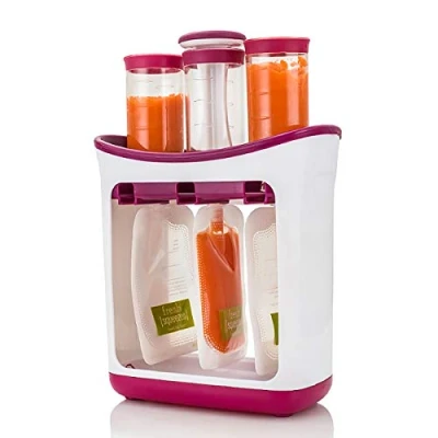 Afbeelding van Squeeze Station, Baby Food Station met 10 Bags, BPA Free Maker voor Smoothie, Fruit Puree, Pap, Yoghurt