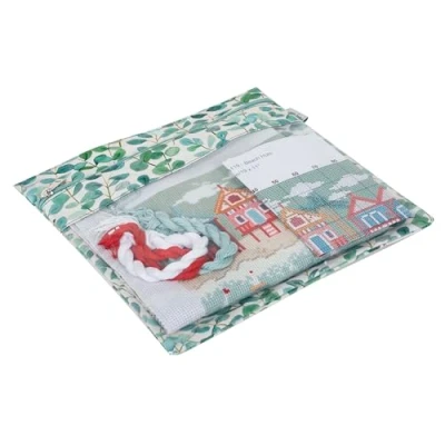Image de Hobby Gift Pochette de projet plate Needlecraft Papercraft Cartes vœux Rangement couture Étanche sécurisée 28 x 0,5 cm Eucalyptus