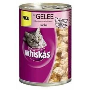 Afbeelding van 24x400g 1+ Zalm in Gelei Whiskas Kattenvoer