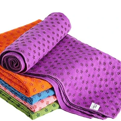 Afbeelding van Ivy Antislip yogahanddoek van microvezel, sneldrogend, ideaal voor warme yogamat, 183 x 61 cm, paars