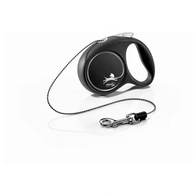 Afbeelding van Flexi Black Design Koord Xs 3 m Hondenriem Zilver&amp;Zwart