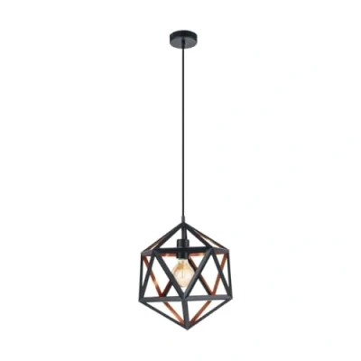 Afbeelding van EGLO Embleton 1 Hanglamp E27 Ø 30,5 cm Zwart/Koper