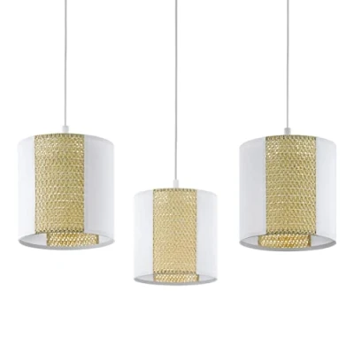 Afbeelding van EGLO Arnhem Hanglamp E27 Papier;Staal Wit;Bruin