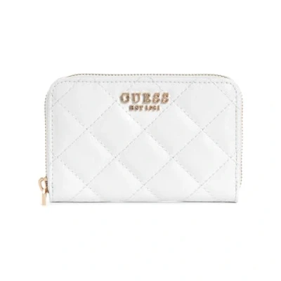 Afbeelding van Guess Laurel Medium ZIP Around Portemonnee, Dames, Maat: One Size, White