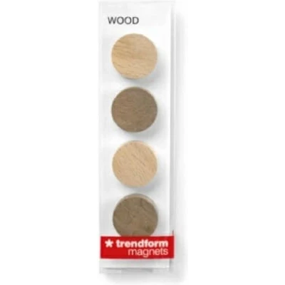 Afbeelding van Trendform Magnetisch Houten Rond set van 4 verschillende