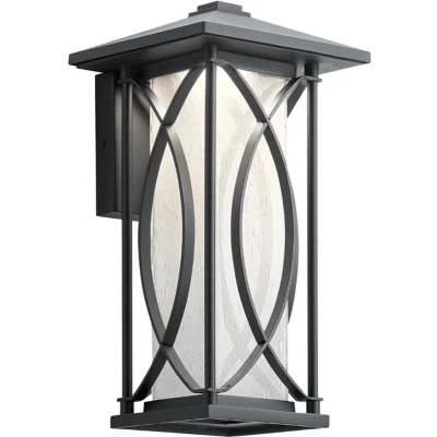 Afbeelding van Kichler LED Wand Buitenlamp Ashbern 1X E27 Max 40W IP44 Dimbaar Textured Black