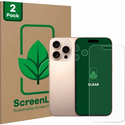 Afbeelding van ScreenLeaf Screenprotector voor Apple iPhone 16 Pro Max (Voor+Camera) Duurzame schermbescherming Folie Beschermfolie transparant (2 Stuks)