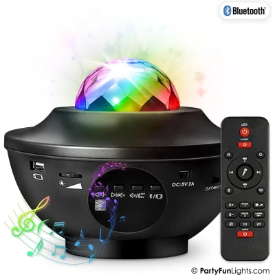 Afbeelding van PartyFunLights Bluetooth Starlight Party Speaker met Laser Projector Afstandsbediening 21 Effecten lamp