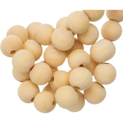 Afbeelding van Blanke Houten Kralen (10 x 8 mm) 75 stuks