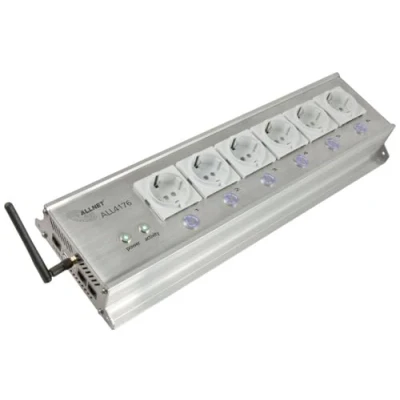 Afbeelding van Allnet 221638 WiFi stekkerdoos 6 voudig Zilver Apparaatstekker C13/C14 1 stuk(s)