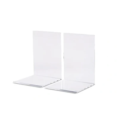 Afbeelding van Maul Boekensteun Acryl 10x10x13cm Set 2 Helder Transparant