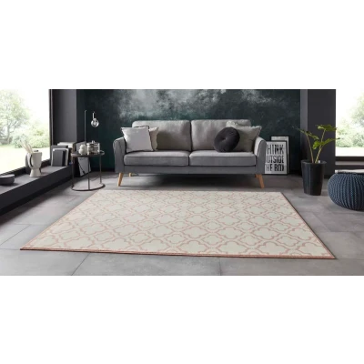 Afbeelding van Tapijt/Vloerkleed Retro Klaverblad Lichtroze 80x150 Cm