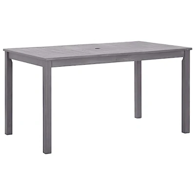 Afbeelding van vidaXL Tuintafel, wassing, grijs, 140 x 80 74 cm, massief acaciahout