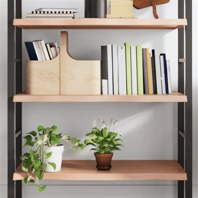 Afbeelding van Wandschap 80x50x4 cm behandeld massief eikenhout lichtbruin
