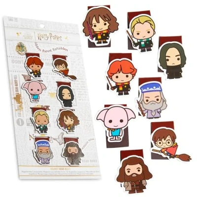 Afbeelding van Harry Potter Magnetische bladwijzers voor school, universiteit, 8 stuks, kinderen, tieners, vrouwen, studenten, leraren, kerstcadeaus lezers,