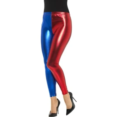 Afbeelding van Smiffys Jester Cosplay Kostuum Legging M Blauw/Rood