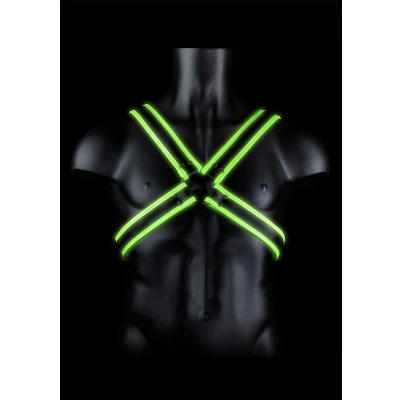 Afbeelding van Shots Ouch! Kruis Harnas L/XL neon green/black