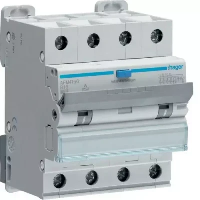 Afbeelding van HAGER 4P 16A B K 300 MA 6KA AFM416G