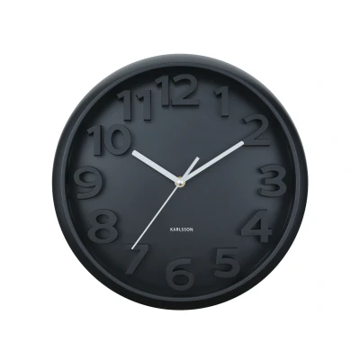 Afbeelding van Karlsson Wandklok Elevated Classic Numbers Zwart Ø33,5cm