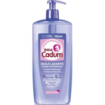 Image de Cadum Apaisant,Douceur,Hypoallergénique,Nettoyage,Nourrissant Bébé Huile Lavante Corps et Cheveux (lot de 1)