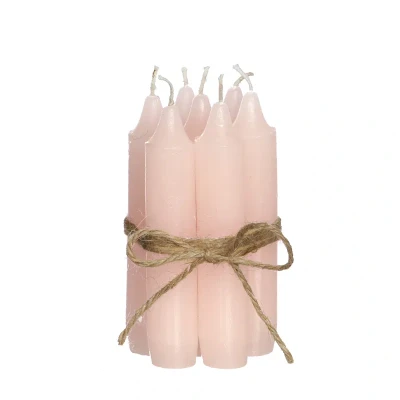 Afbeelding van Diner kaarsen set 7 stuks H. 11 cm zacht roze Hortus