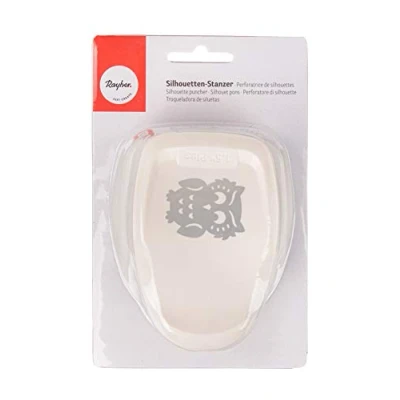 Afbeelding van Rayher Hobby 69074000 perforator, silhouet, uil, 3,5 x 4,5 cm, blauw/wit
