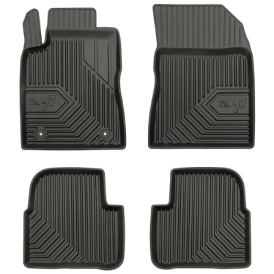 Afbeelding van M MOTOS Rubberen vloermat voor Citroen C3 III vanaf 2016 Verbeter je reiscomfort met de zwarte antislip mat Auto nr. 77 automat alle weersomstandigheden, bescherming tegen vuil