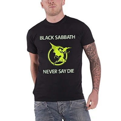 Afbeelding van Black Sabbath Never Say Die Heren T shirt S Zwart