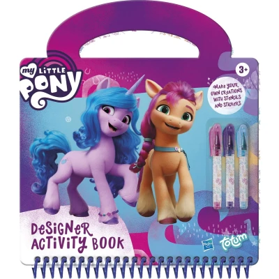 Afbeelding van Totum My Little Pony Designer doeboek vakantieboek tekenen schrijven stickeren harde kaft incl. sjablonen en gelpennen 23 x 25 cm