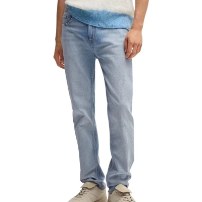 Afbeelding van HUGO ASH Straight leg jeans, Heren, Maat: 32x34, Turquoise eight
