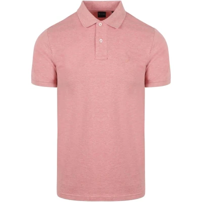 Afbeelding van Suitable Mang Poloshirt Roze maat S heren met Slim fit Pasvorm Katoen Herenkleding
